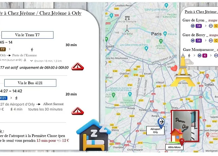 Lit 1 en 1ère Classe-Orly-T7-RER C&D
