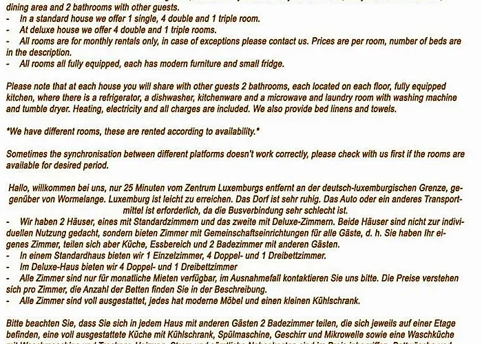 Helfant Luxembourg 2 Standard Double Rooms 5&6 - 4 Persons